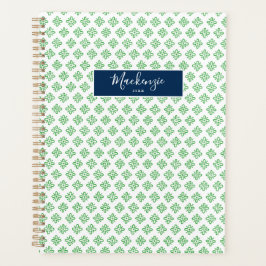 Green Clover Muster Personalisiert School Calendar Planer