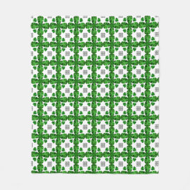 Green Clover Pattern Fleecedecke