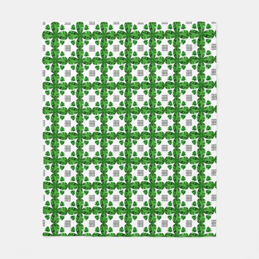 Green Clover Pattern Fleecedecke (Vorderseite)