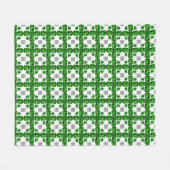 Green Clover Pattern Fleecedecke (Vorderseite (Horizontal))