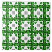 Green Clover Pattern Fliese (Vorderseite)