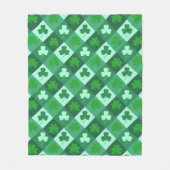 Green clover pattern for St Patricks day Fleecedecke (Vorderseite)
