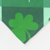 Green clover pattern for St Patricks day Fleecedecke (Ecke)
