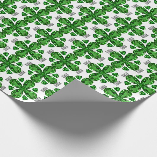 Green Clover Pattern Geschenkpapier (Ecke)