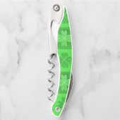 Green Clover Pattern Kellnermesser (Vorderseite)