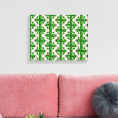 Green Clover Pattern Leinwanddruck (Insitu (Wohnzimmer))