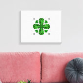 Green Clover Pattern Leinwanddruck (Insitu (Wohnzimmer))