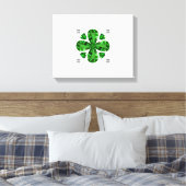 Green Clover Pattern Leinwanddruck (Insitu (Schlafzimmer))