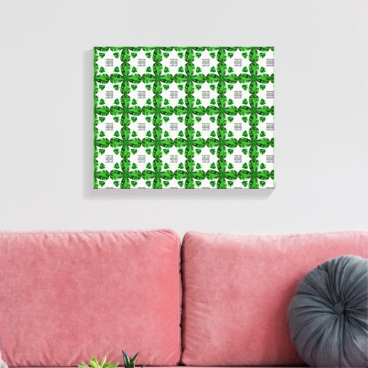 Green Clover Pattern Leinwanddruck (Insitu (Wohnzimmer))