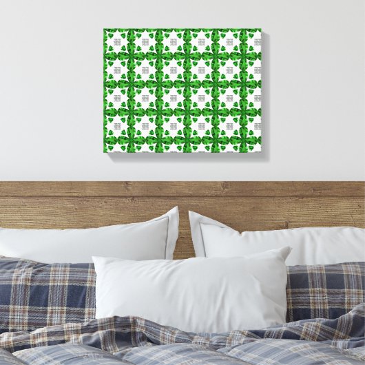 Green Clover Pattern Leinwanddruck (Insitu (Schlafzimmer))