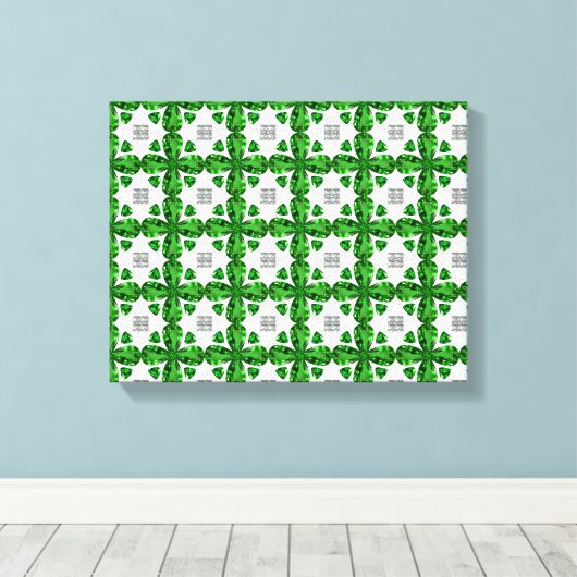 Green Clover Pattern Leinwanddruck (Insitu (Holzboden))