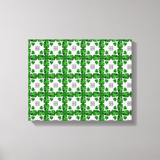 Green Clover Pattern Leinwanddruck (Vorderseite)