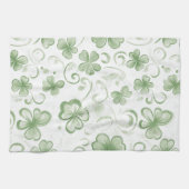  Green Clover Pattern • St. Patrick’s Day  Geschirrtuch (Horizontal)