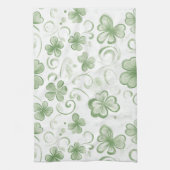  Green Clover Pattern • St. Patrick’s Day  Geschirrtuch (Vertikal)