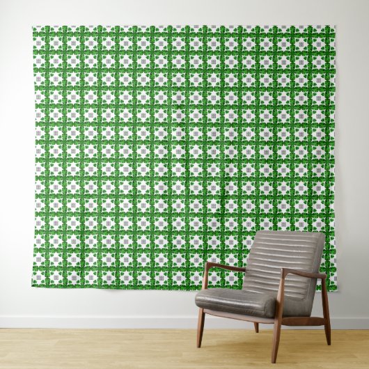 Green Clover Pattern Wandteppich (Beispiel (Horizontal))