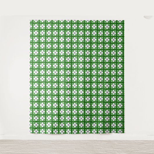 Green Clover Pattern Wandteppich (Vorderseite)