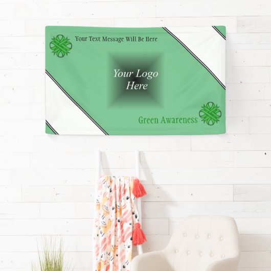 Green Clover Ribbon von Kenneth Yoncich Banner (Insitu)