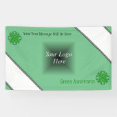 Green Clover Ribbon von Kenneth Yoncich Banner (Horizontal)