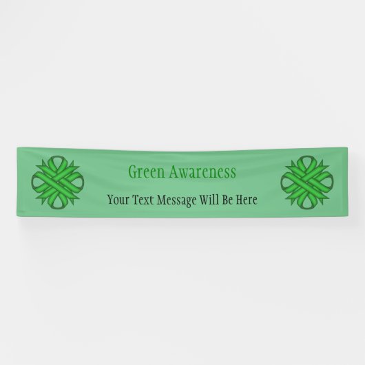Green Clover Ribbon von Kenneth Yoncich Banner (Horizontal)