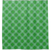Green Clover Ribbon von Kenneth Yoncich Duschvorhang (Vorderseite)