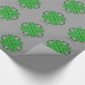 Green Clover Ribbon von Kenneth Yoncich Geschenkpapier (Ecke)
