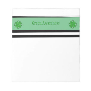 Green Clover Ribbon von Kenneth Yoncich Notizblock