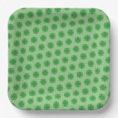 Green Clover Ribbon von Kenneth Yoncich Pappteller (Vorderseite)