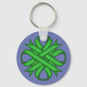Green Clover Ribbon von Kenneth Yoncich Schlüsselanhänger