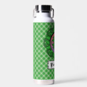 Green Clover Ribbon von Kenneth Yoncich Trinkflasche (Vorne)