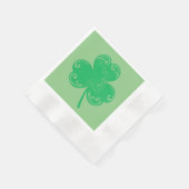 Green Clover St Patrick Serviette (Ecke)