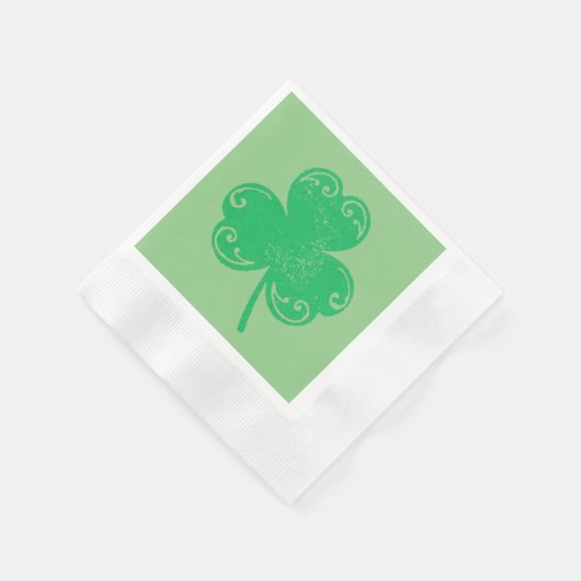 Green Clover St Patrick Serviette (Ecke)