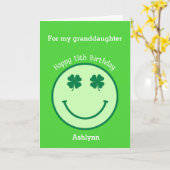 Green Clover St.Patrick's Day Birthday Card Karte (Gelbe Blume)