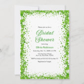 Green Clover St Patrick's Day Irish Bridal Shower  Einladung (Vorderseite)