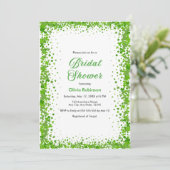 Green Clover St Patrick's Day Irish Bridal Shower  Einladung (Stehend Vorderseite)