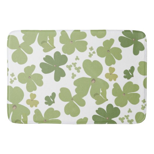 Green Cloverleaf St Patrick Day Garden Badematte (Vorderseite)