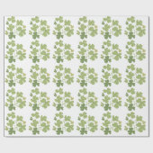 Green Cloverleaf St Patrick Day Garden Geschenkpapier (Flach)