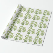 Green Cloverleaf St Patrick Day Garden Geschenkpapier (Ungerollt)