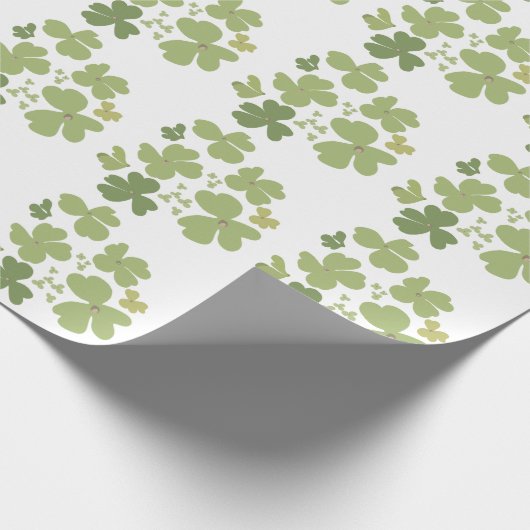 Green Cloverleaf St Patrick Day Garden Geschenkpapier (Ecke)