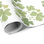 Green Cloverleaf St Patrick Day Garden Geschenkpapier (Rolleneckpunkt)
