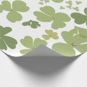 Green Cloverleaf St Patrick Day Garden Geschenkpapier (Ecke)