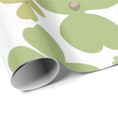 Green Cloverleaf St Patrick Day Garden Geschenkpapier (Rolleneckpunkt)