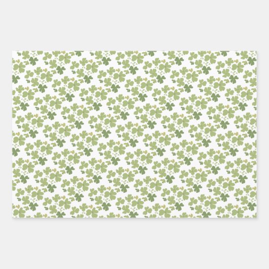Green Cloverleaf St Patrick Day Garden Geschenkpapier Set (Vorderseite 3)