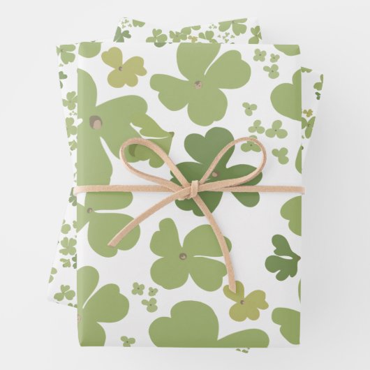 Green Cloverleaf St Patrick Day Garden Geschenkpapier Set (Beispiel)