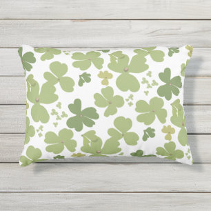 Green Cloverleaf St Patrick Day Garden Kissen Für Draußen