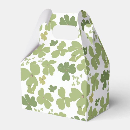 Green Cloverleaf St Patrick Day Garden Party Geschenkschachtel (Rückseite)
