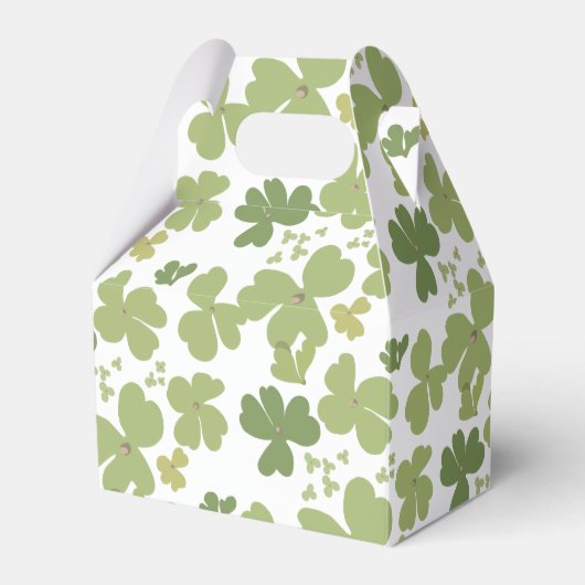 Green Cloverleaf St Patrick Day Garden Party Geschenkschachtel (Vorderseite)