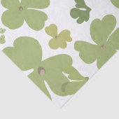 Green Cloverleaf St Patrick Day Garden Seidenpapier (Detail)