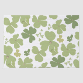 Green Cloverleaf St Patrick Day Garden Seidenpapier