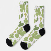 Green Cloverleaf St Patrick Day Garden Socken (Linkes Detail)