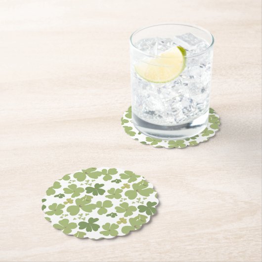 Green Cloverleaf St Patrick Day Garden Untersetzer (Vor Ort)